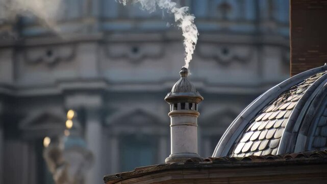 White smoke signals new pope elected at Vatican City chimney