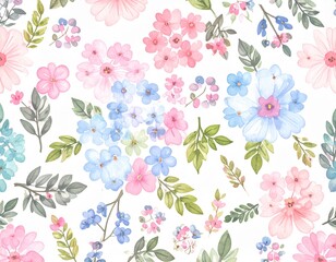 Water Color Flower Pattern
