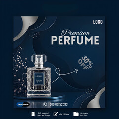Naklejka premium Premium fragrance template highlighting a special discount