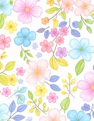 Water Color Flower Pattern