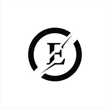 E letter logo design on white background.