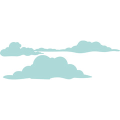 Sky Cloud Flat Illustration