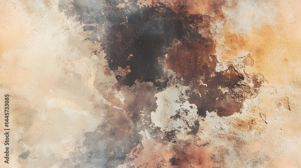 Poster abstract textured design with muted color palette.