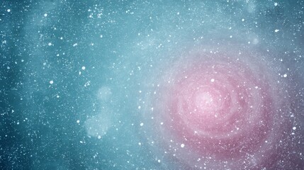 Vibrant pink and blue galaxy with central star, stunning cosmic display cosmic