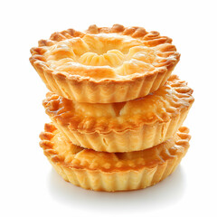 Delicious and Golden Brown Pastry Tart with Sweet Filling Stacked High
