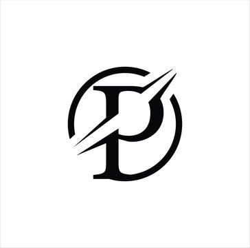 P letter logo design on white background.