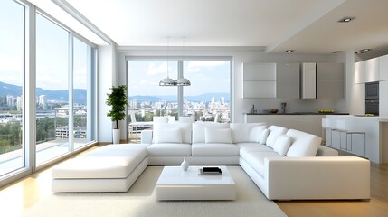 Fototapeta premium A contemporary living room with bold accent wall décor