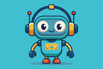 This vibrant robot character features large eyes, cheerful expressions, and colorful design, ideal for storytelling or engaging educational content for kids.