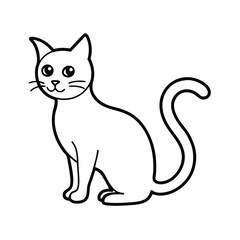 Black Cat Silhouette Vector Illustration