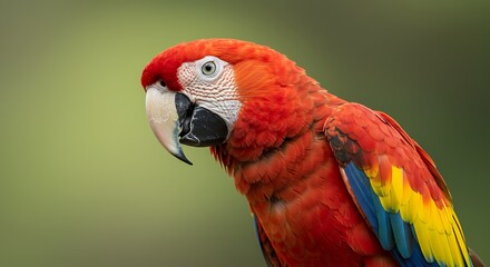 Fototapeta premium Scarlet Majesty AI Generated