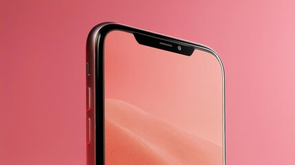 Close-up of the back side of an smartphone x. the phone is black in color and has a sleek, modern design. the screen of the phone is visible, with a curved edge and a small notch at the top.