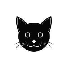Adorable Cat Face Vector Art