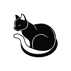 Cat Icon with Minimal Aesthetic Style