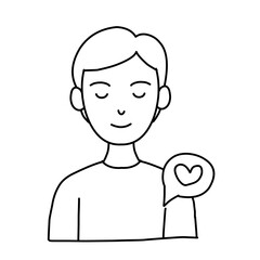 vector icon illustration of a man