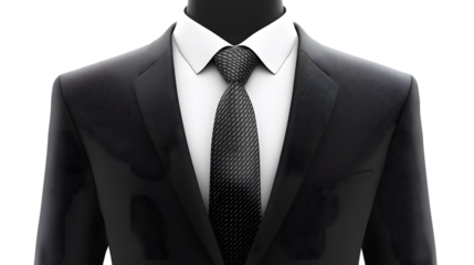 Elegant Black Business Suit Jacket with White Shirt, Professional Attire for Men