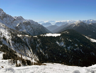 SnowCapped Mountains Under a Clear Blue Sky