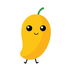 Cute Cartoon Mango Character Illustration
