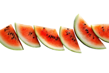 Juicy watermelon slices summer refreshment vibrant red juicy fruit on rustic background