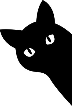 Cat silhouette, icon, shape, design