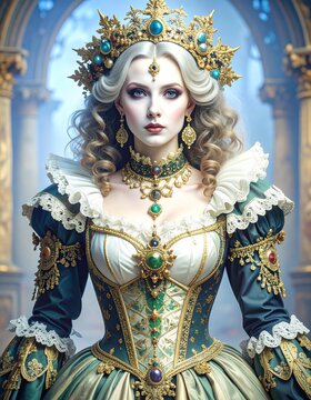 a woman with a gothic outfit