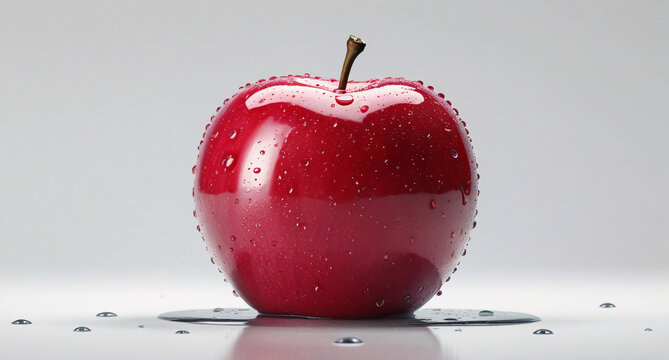 Delicious-Looking Red Apples, Minimalism, Poster Photo Taken In A Studio