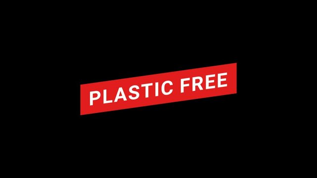 Plastic free Red Banner Animation