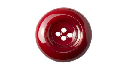 Bright Red Button Isolated on White Background for Graphic Design Projects