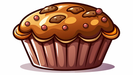 Chocolate muffin with a tender rise and rich, dense crumb.
Its shape and color evoke cozy, fresh-baked charm.
Simple yet mouthwatering, a design-friendly dessert.
Ideal for food vectors, product icons