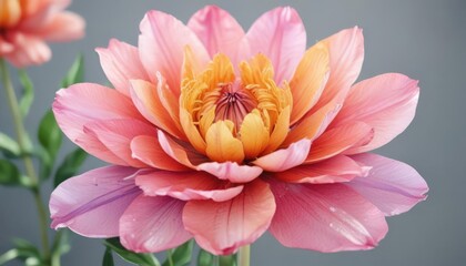 Obraz premium Vibrant watercolor floral bloom, close-up view of petals, wildflower, texture, spring