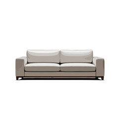 Modern two-seater sofa in neutral colors with tufted cushions designed for contemporary living spaces