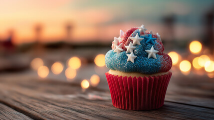 Traditional Slovenian potica cake with festive ribbons, glowing candlelight, alpine wildflowers; celebrating national pride and heritage.
