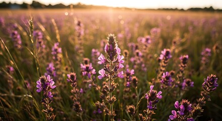 Obraz premium Golden Hour Bloom AI Generated