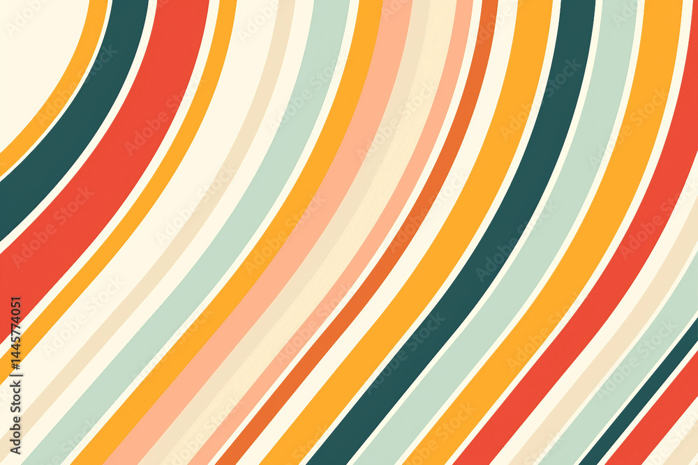 Poster vintage generative ai design featuring geometric patterns with creative retro aesthetic style