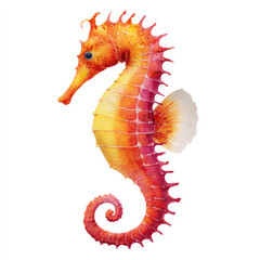 Colorful seahorse illustration