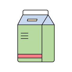 milk lineal color line icon with white background vector stock illustration