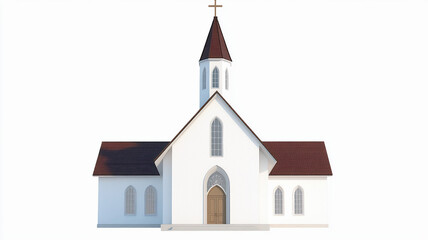 Church of the holy trinity isolated on white background