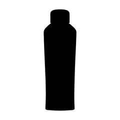 Isolated silhouette of a bottle for beauty products or cleaning supplies