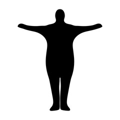 Silhouette of a person standing with arms outstretched symbolizing vulnerability and openness