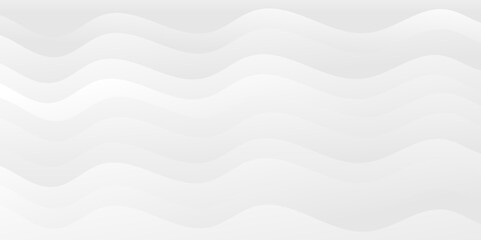 Abstract minimalistic white paper wave curve lines banner background design.

