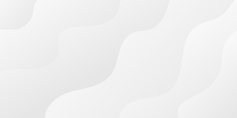Abstract minimalistic white paper wave curve lines banner background design.

