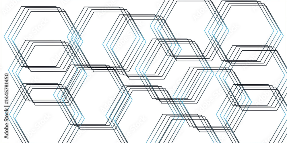 Poster clean minimalistic, and futuristic abstract background with overlapping hexagonal shapes.design geom