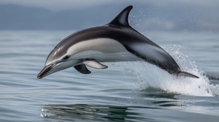 Fototapeta premium Leaping Dolphin: Splendor of Marine Wildlife