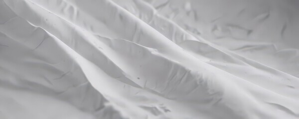 Fototapeta premium Smooth white paper with delicate wrinkles and visible fibers , background, white