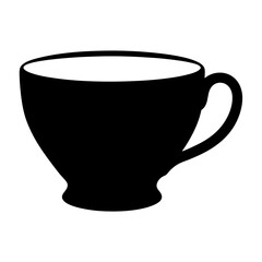 Empty White Ceramic Coffee Mug Isolated on Clean Background