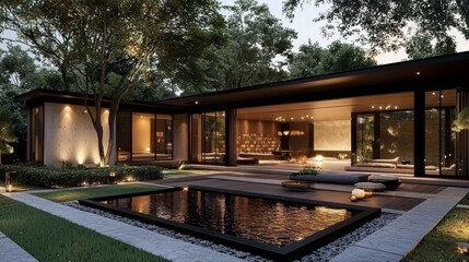 Fototapeta premium Immerse yourself in a peaceful escape surrounded by lush landscapes.