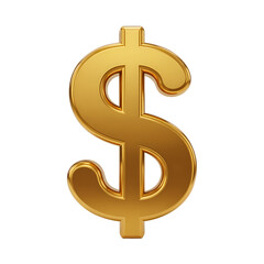 Golden dollar sign, finance, wealth, success