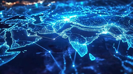 Obraz premium The Role of Technology in Strengthening Saudi Arabia and North Africa Networks