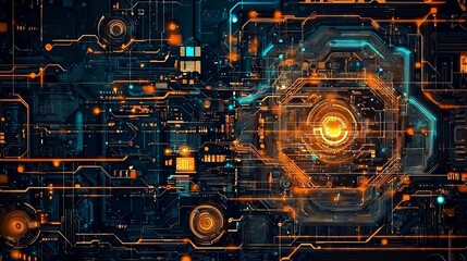 Fototapeta premium Advancements in Engineering Through High-Tech Digital Innovations