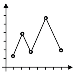 Isolated Black Vector writer using elements plot outline chart With White Background