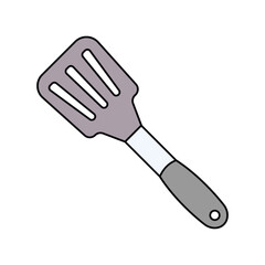 spatula lineal color line icon with white background vector stock illustration